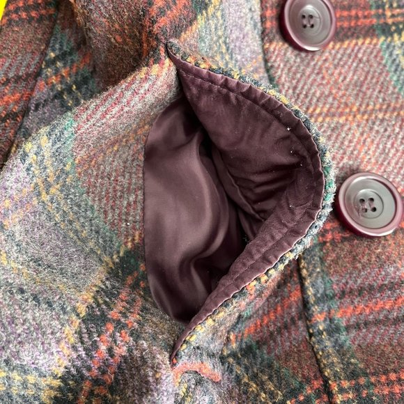 Moda International for Victoria's Secret Wool Pea Coat, Purple, Size XS - Picture 6 of 14